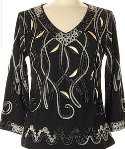Stunning Lauren Michelle embroidered top